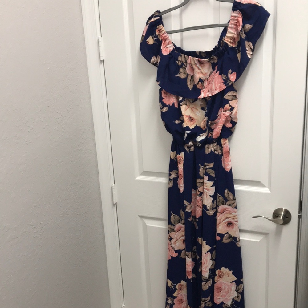 Blue floral Maxi Dress